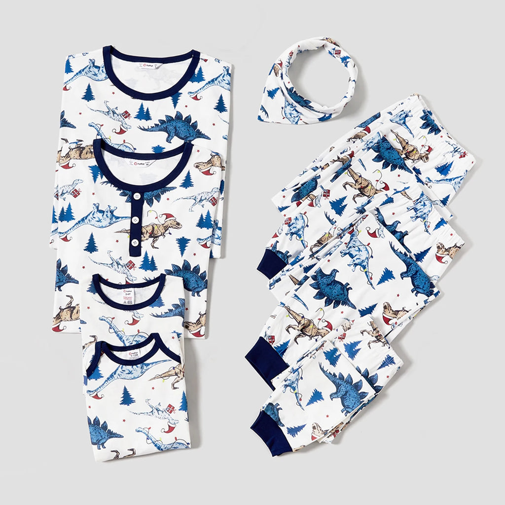 Cute Dinosaur Christmas Pajamas