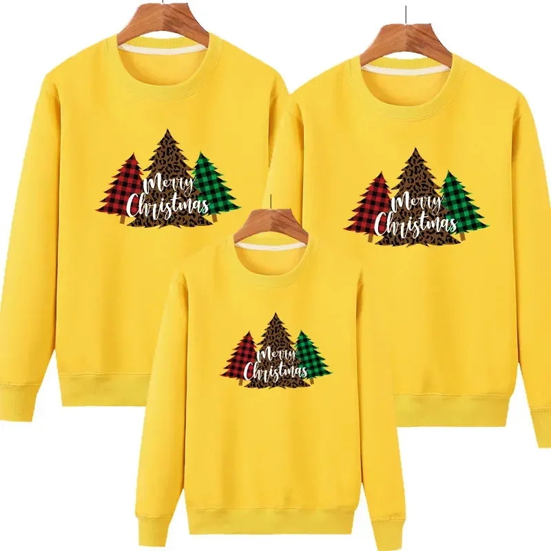 Plain Yellow Christmas Tree Christmas Sweater