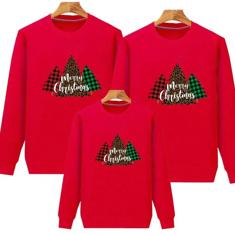 Plain Red Christmas Tree Christmas Sweater