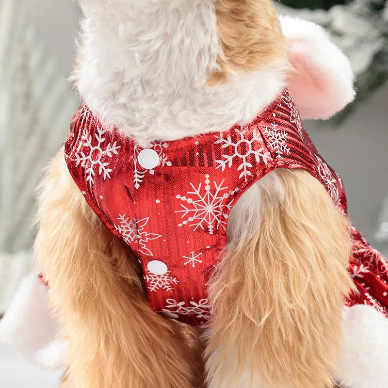 Cute Red Christmas Dress for Dogs
