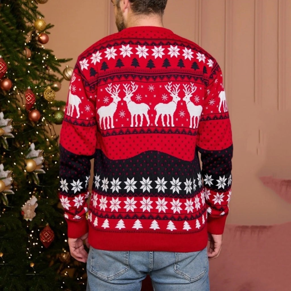 Christmas jumper with adorable deer and tree print