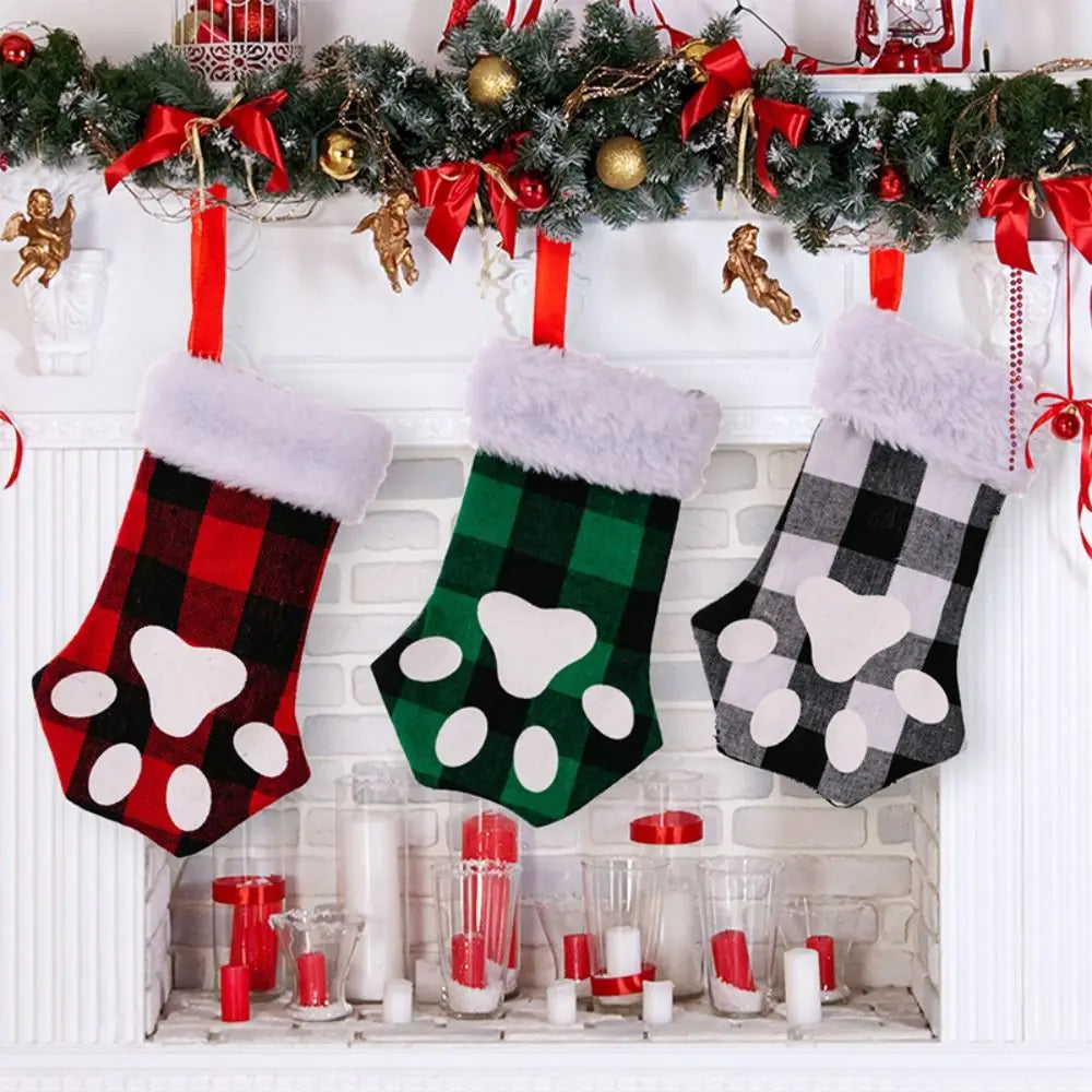 Dog Paw Christmas Stocking