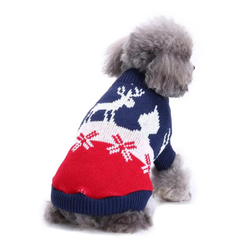 Navy Reindeer Christmas Jumper for Dogs