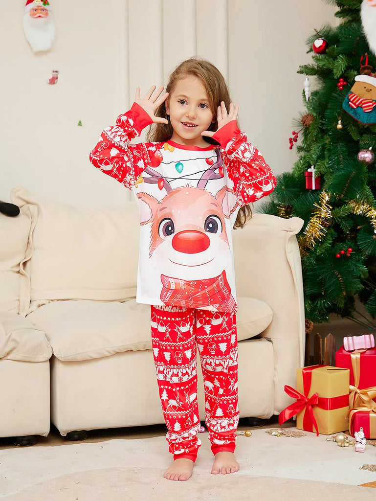 Red Rudolf pyjama set for creating holiday memories
