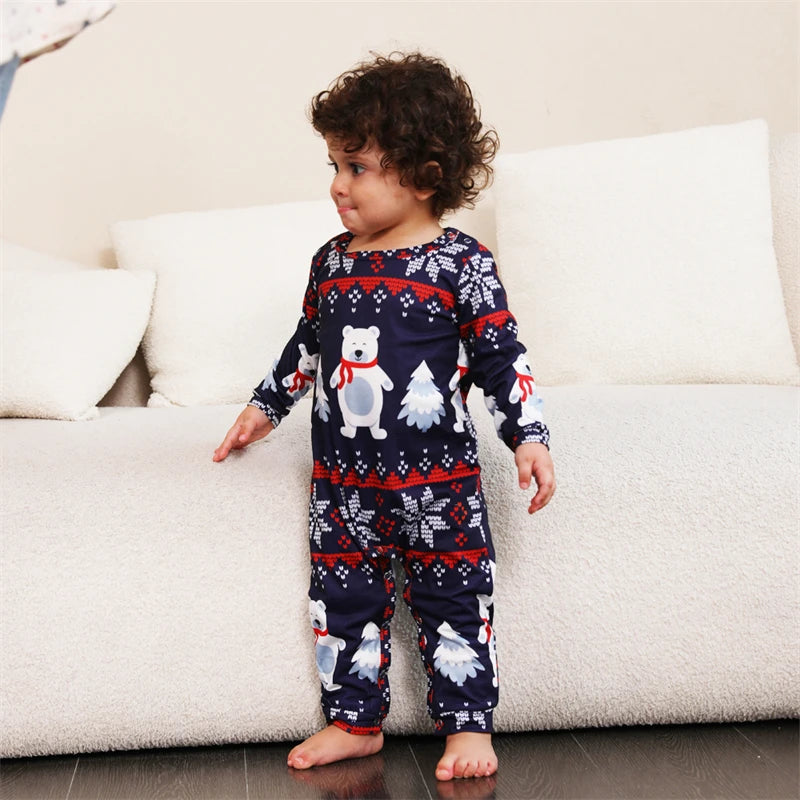 Holiday polar bear pyjamas for family bonding