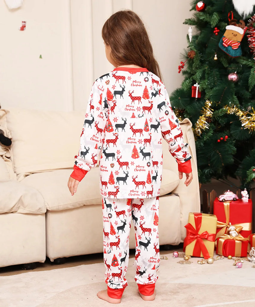 Family Christmas pyjamas with charming forest print