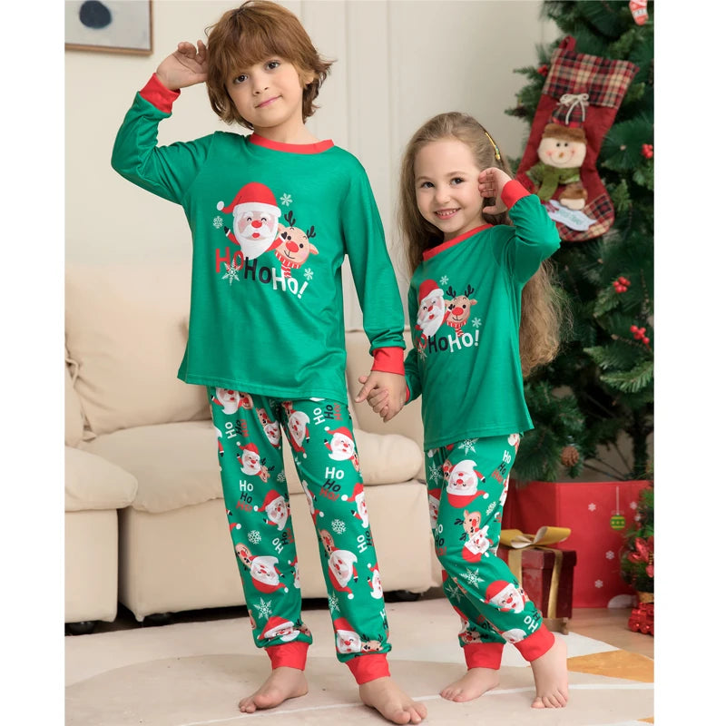 Matching Dog Christmas Pyjamas with Santa & Reindeer Print