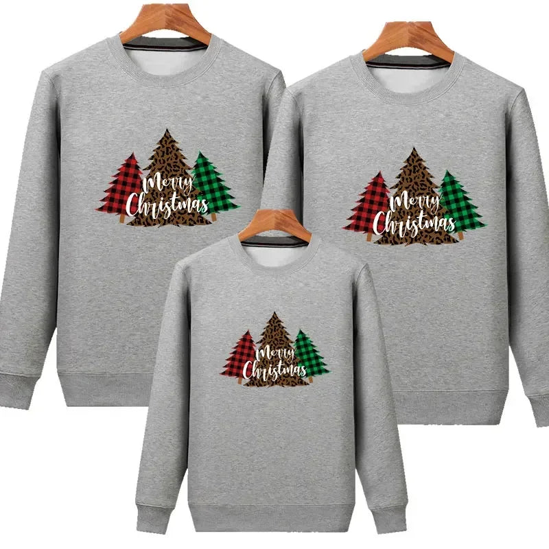 Plain Grey Christmas Tree Christmas Sweater