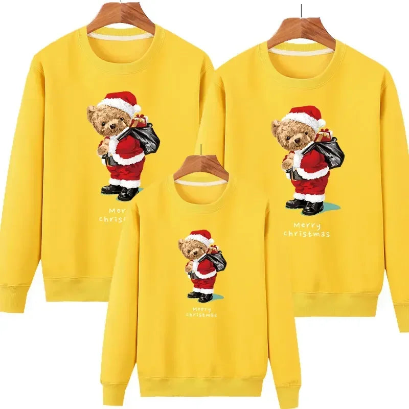 Plain Yellow Christmas Bear Christmas Sweater