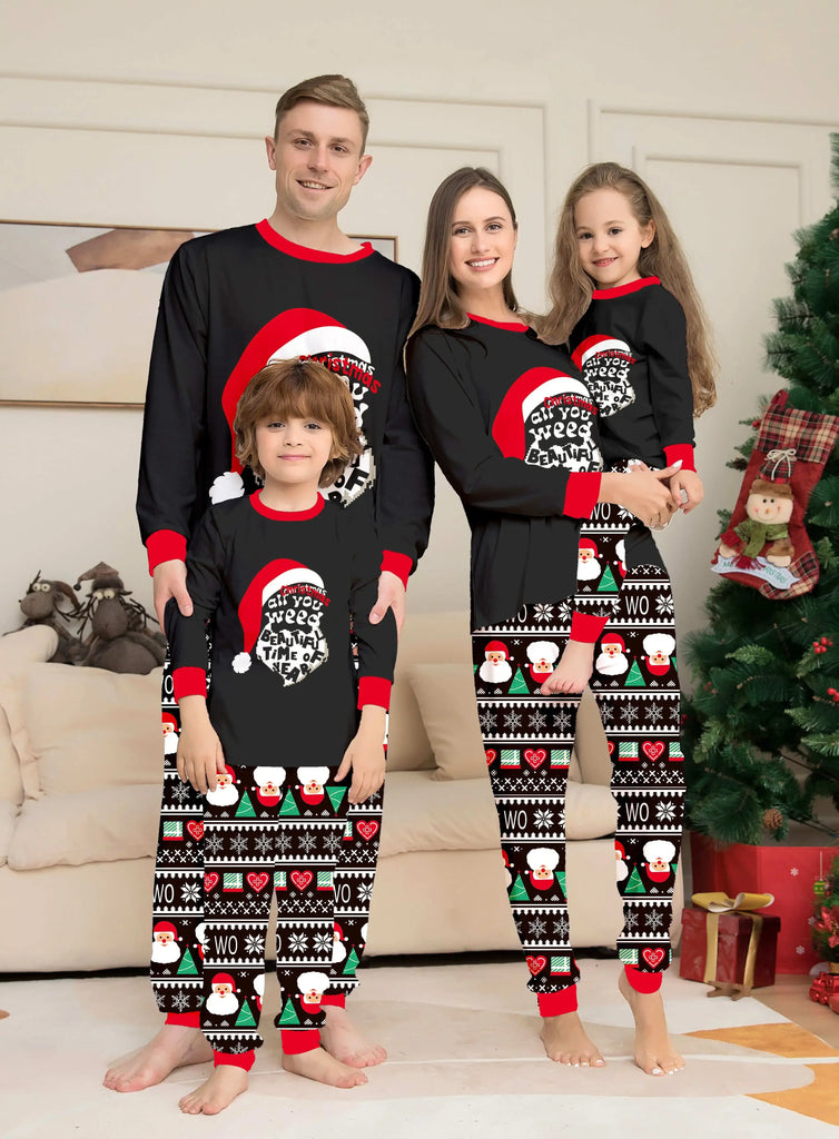 Santa Hat Matching Christmas Pajamas