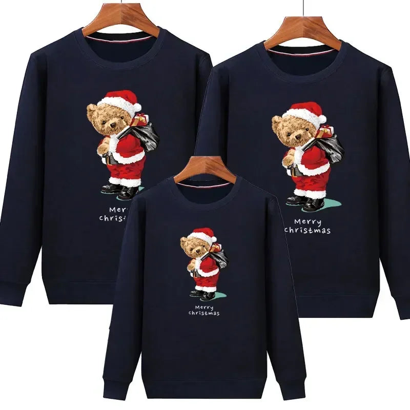 Plain Navy Christmas Bear Christmas Sweater