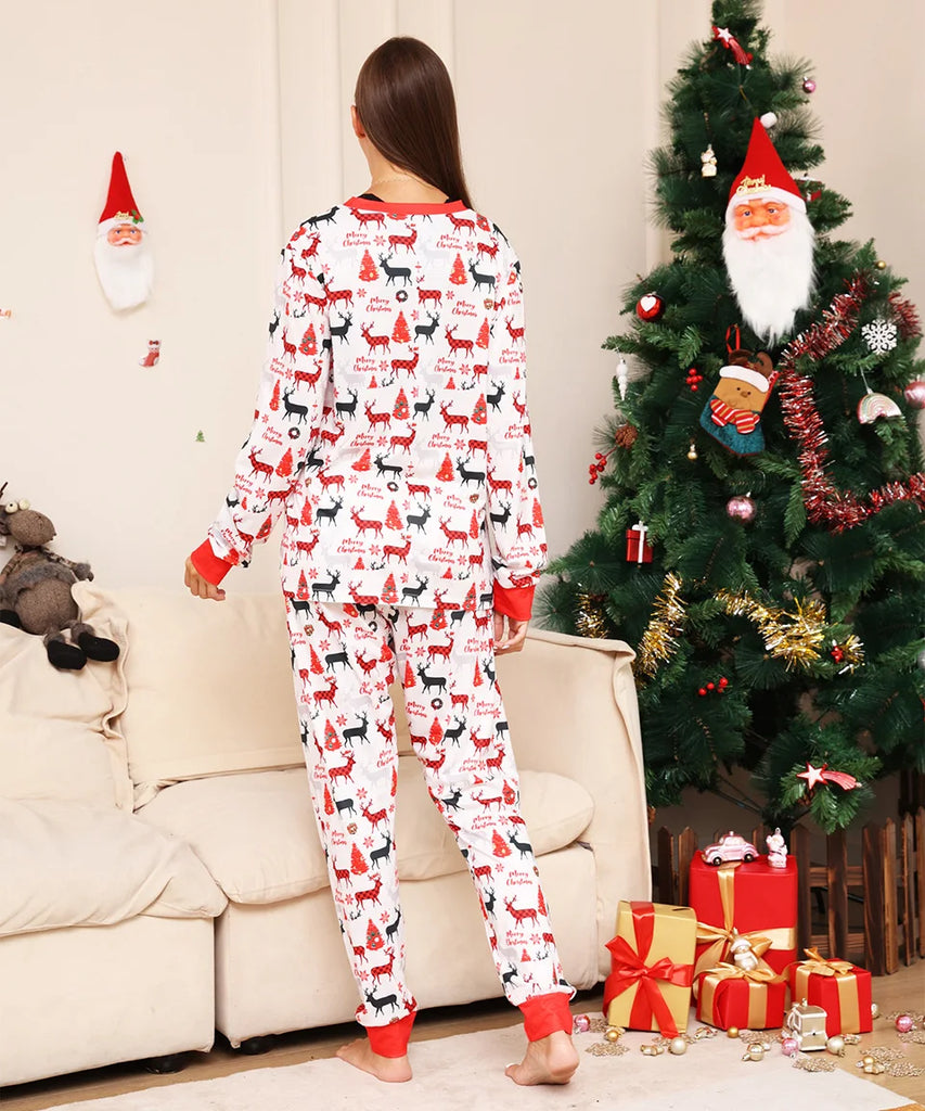 Christmas forest print pyjamas for family bonding