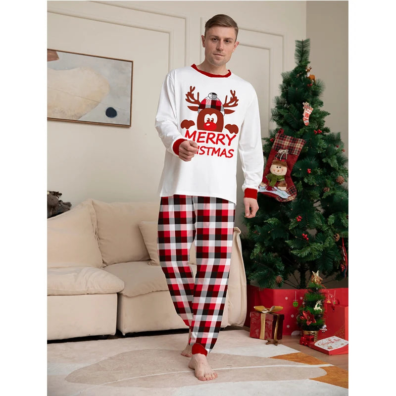 Festive Rudolf print pyjamas for family fun