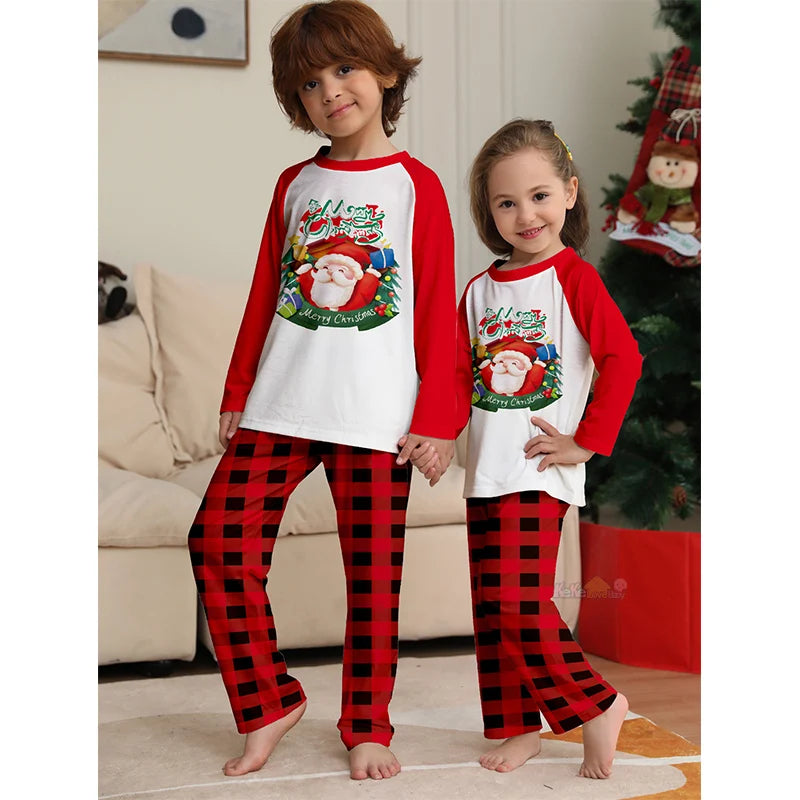 Cosy red Santa pyjama set for festive family fun
