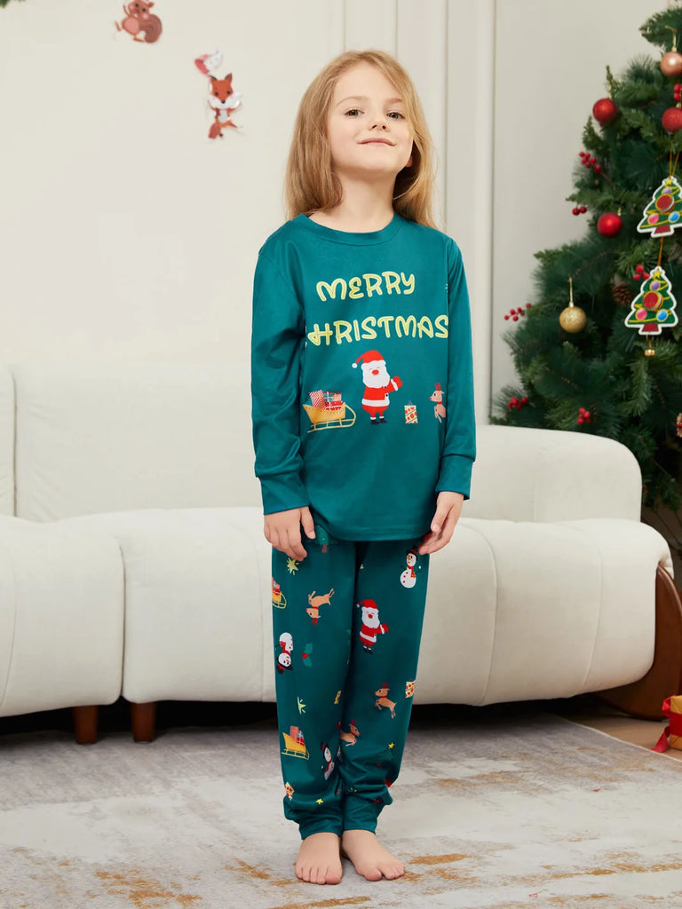 Festive green pyjamas perfect for holiday movie nights