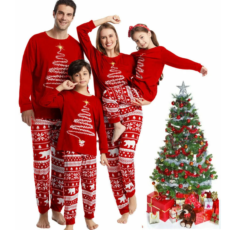 Red Tree Christmas Pajamas